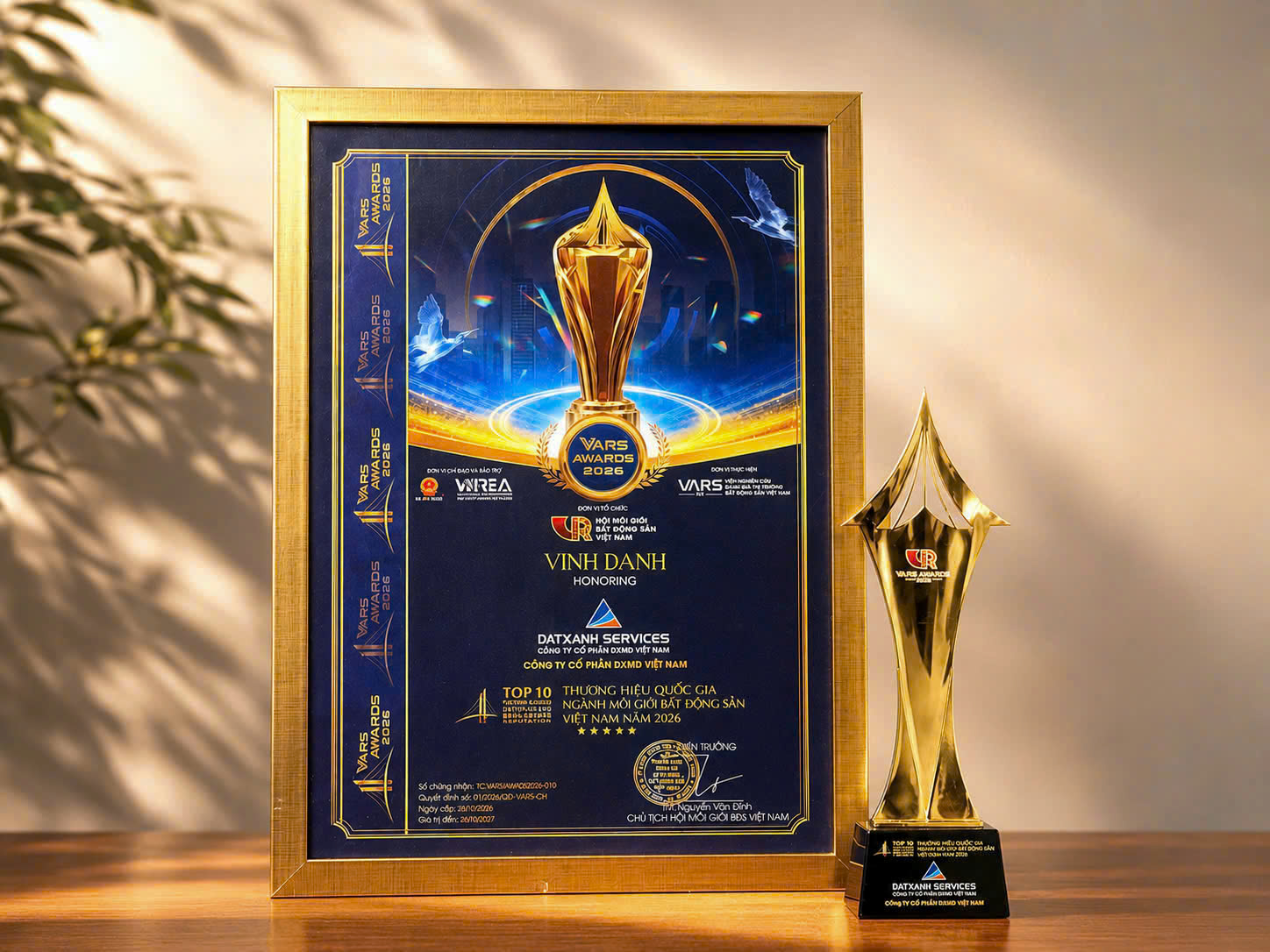 DXMD Vietnam v&agrave;o Top 10 Thương hiệu Quốc gia ng&agrave;nh Bất động sản Việt Nam 2026 - Ảnh 1.
