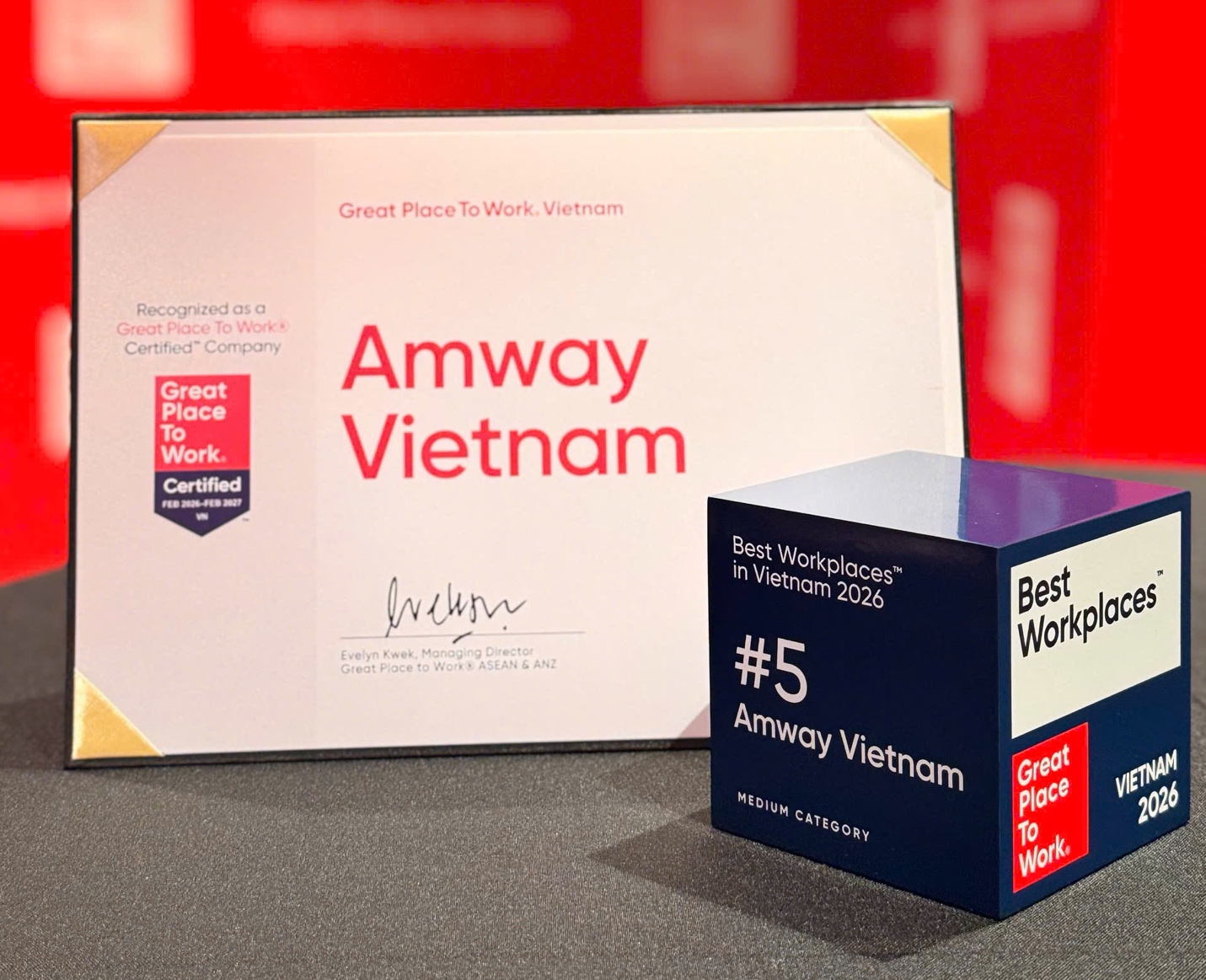 Amway Việt Nam hai năm li&ecirc;n tiếp v&agrave;o Top nơi l&agrave;m việc xuất sắc 2026 - Ảnh 2.