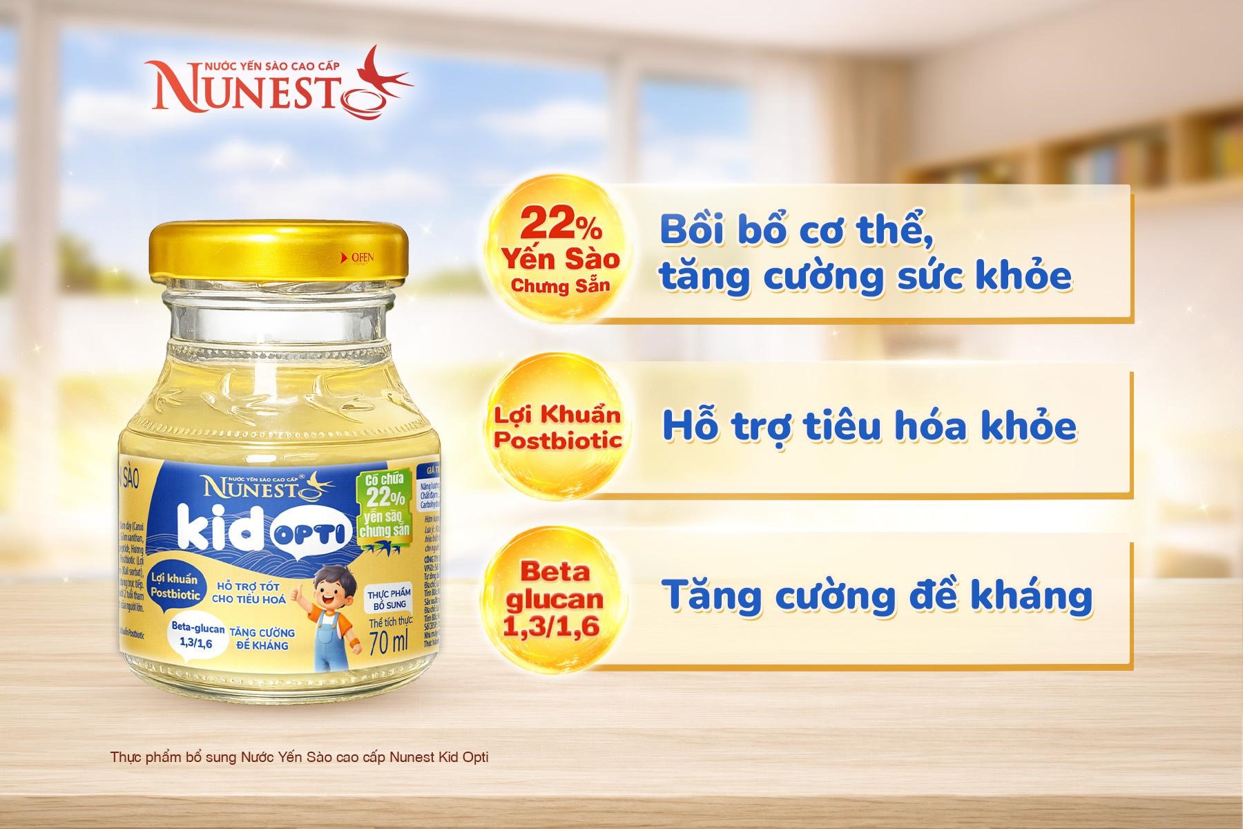 Nước yến Nunest Kid Opti bổ sung lợi khuẩn Postbiotic hỗ trợ ti&ecirc;u h&oacute;a khỏe mạnh- Ảnh 2.