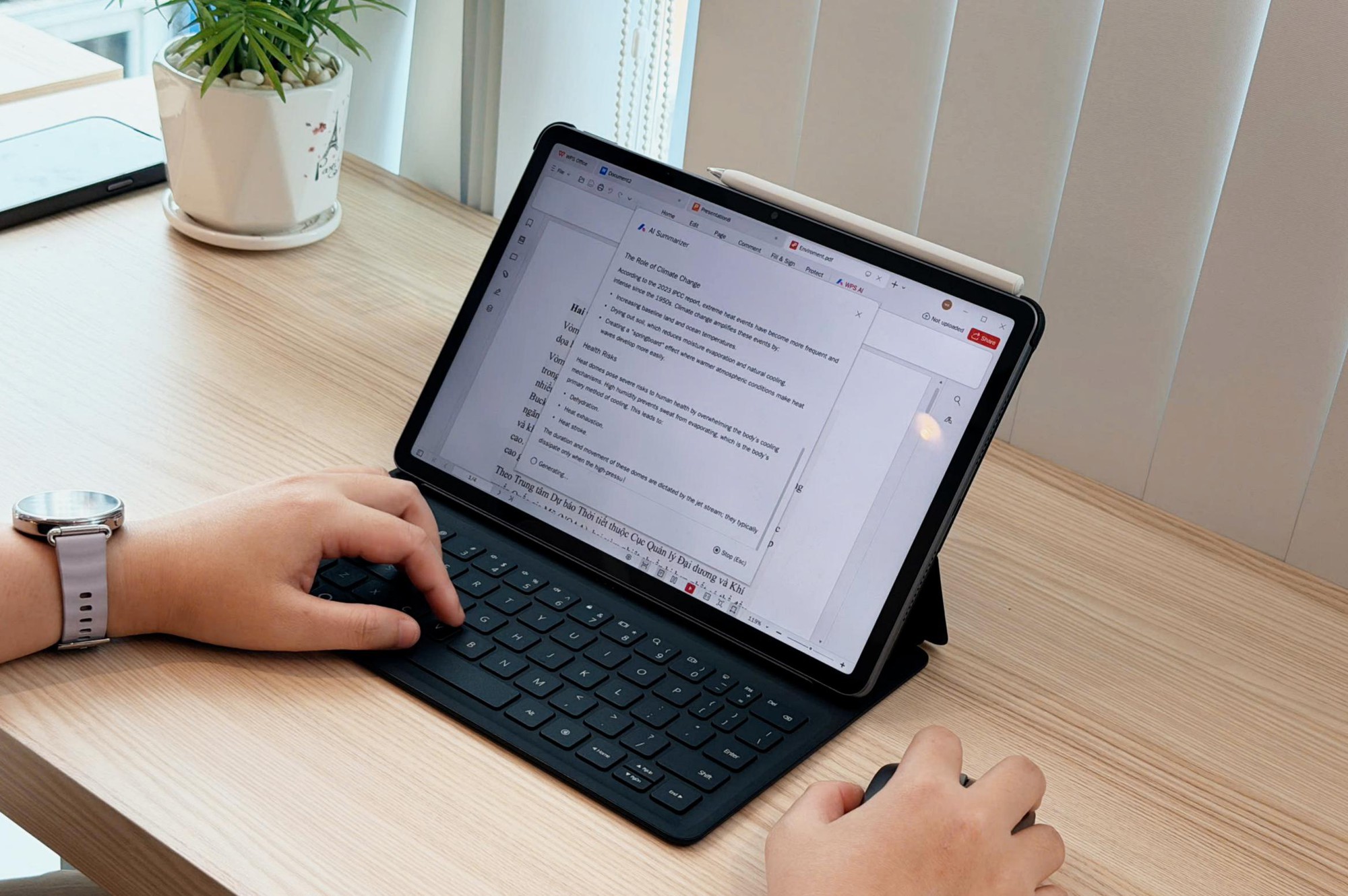 WPS AI tr&ecirc;n HUAWEI MatePad 11.5 (2026): AI xuất hiện ngay trong ứng dụng văn ph&ograve;ng - Ảnh 4.