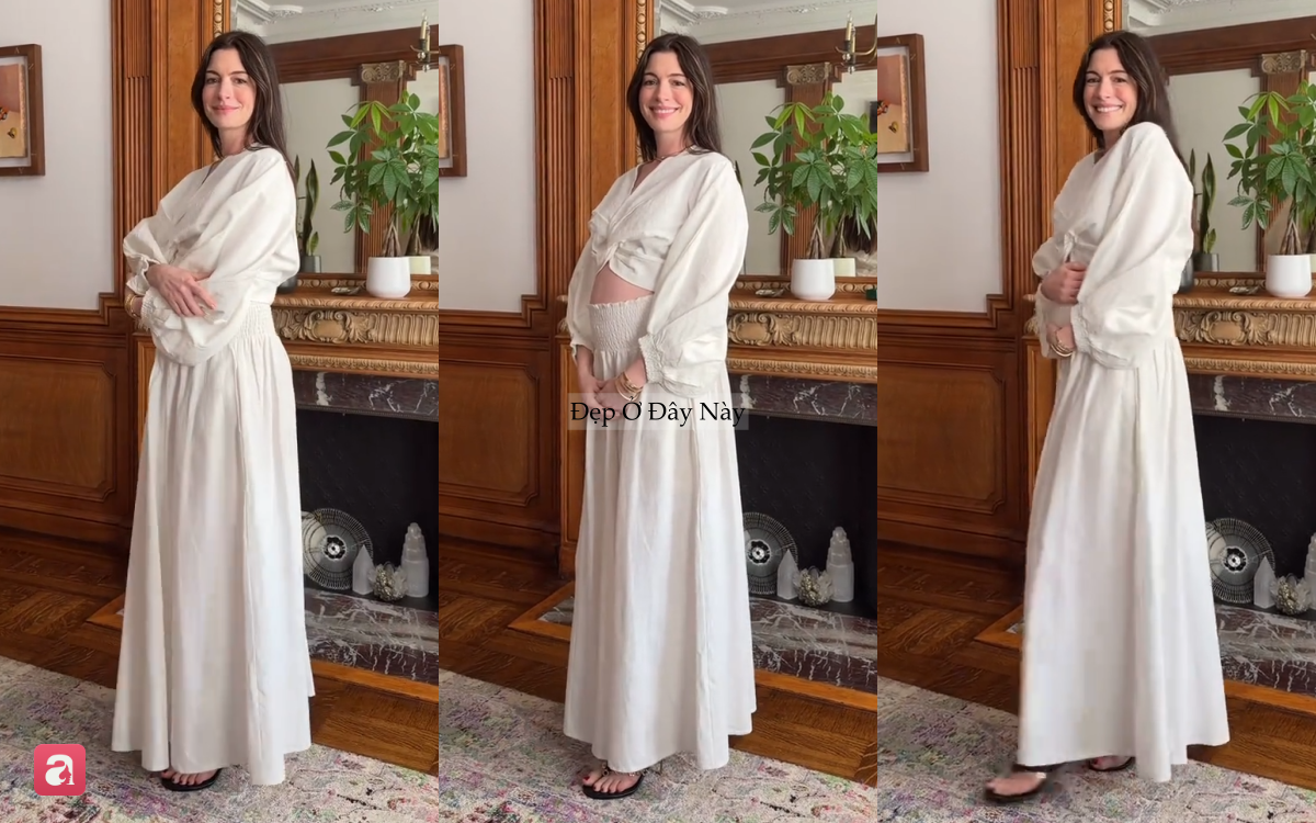 B&agrave; bầu s&agrave;nh điệu nhất l&uacute;c n&agrave;y gọi t&ecirc;n Anne Hathaway: L&ecirc;n đồ thời thượng, phụ kiện tiền tỷ khi ra đường - Ảnh 2.