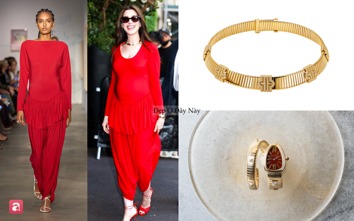 B&agrave; bầu s&agrave;nh điệu nhất l&uacute;c n&agrave;y gọi t&ecirc;n Anne Hathaway: L&ecirc;n đồ thời thượng, phụ kiện tiền tỷ khi ra đường - Ảnh 5.
