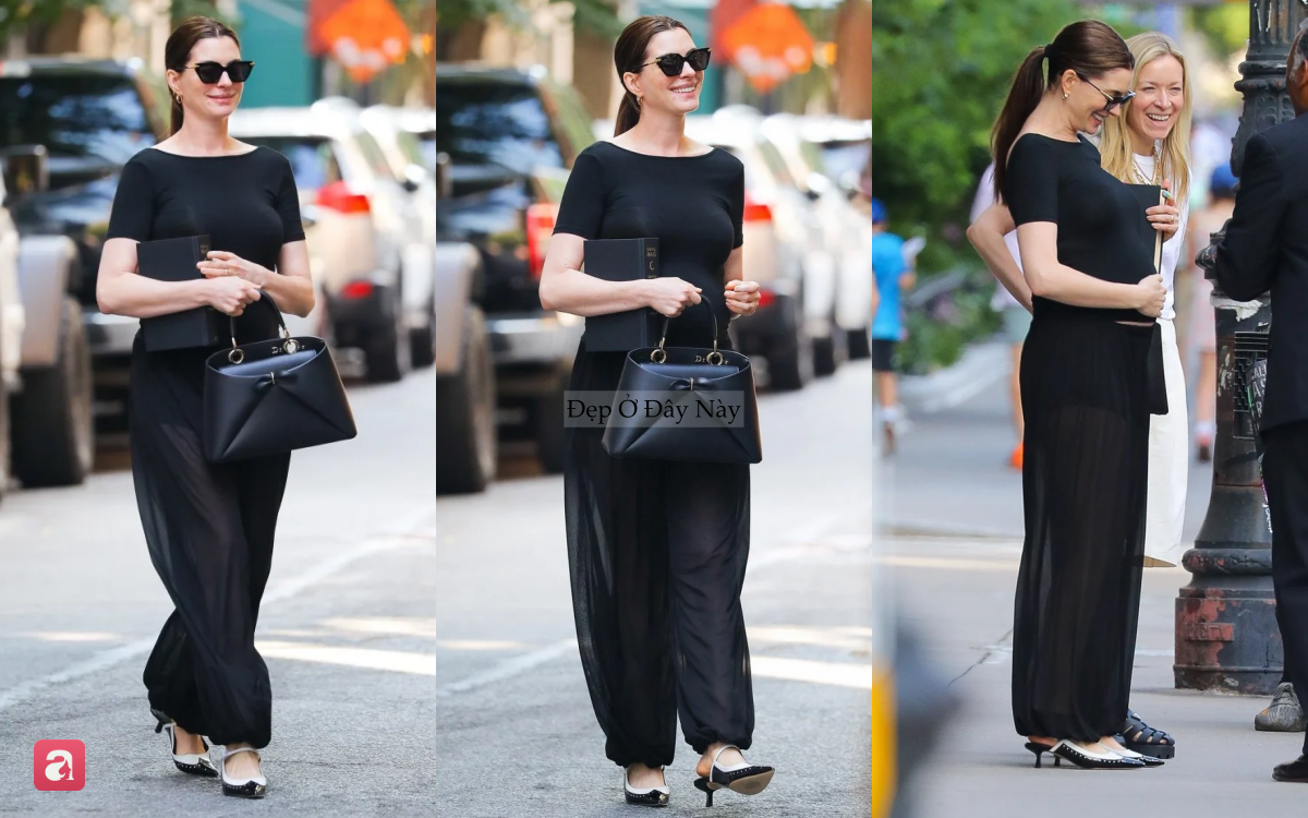 B&agrave; bầu s&agrave;nh điệu nhất l&uacute;c n&agrave;y gọi t&ecirc;n Anne Hathaway: L&ecirc;n đồ thời thượng, phụ kiện tiền tỷ khi ra đường - Ảnh 6.