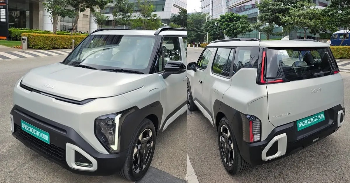 Ảnh thực tế Kia Syros EV mới: Nhỏ hơn Sonet, chạy được 500km/sạc, dùng 3 màn hình cảm ứng trong nội thất - Ảnh 1.