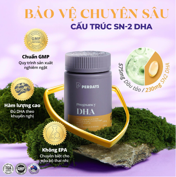Perdays Pregnancy DHA &ndash; SN-2 DHA vi tảo &Uacute;c cho mẹ bầu - Ảnh 2.