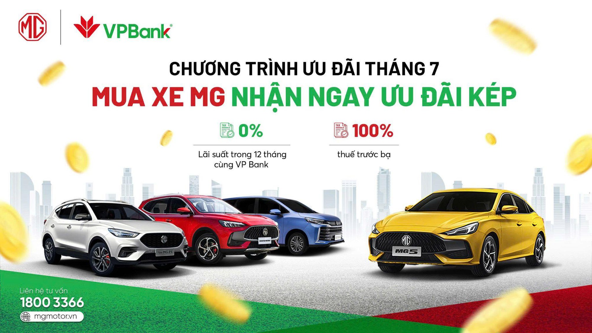 Hưởng l&atilde;i suất 0%, vay tới 80% gi&aacute; trị xe, người mua MG nhẹ g&aacute;nh t&agrave;i ch&iacute;nh - Ảnh 1.