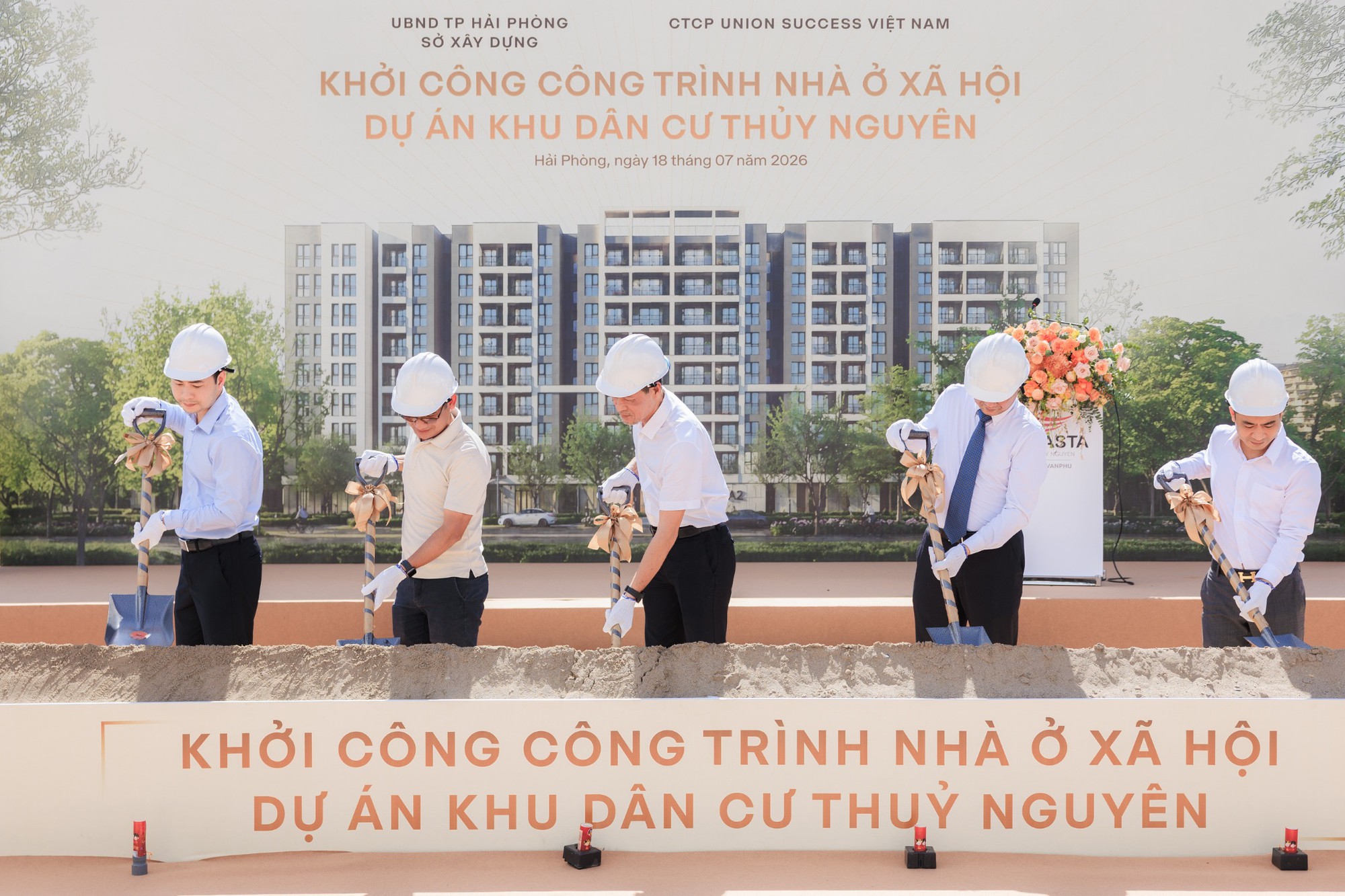 Khởi c&ocirc;ng khu nh&agrave; ở x&atilde; hội quy m&ocirc; gần 1.000 căn tại Khu đ&ocirc; thị Vlasta &ndash; Thủy Nguy&ecirc;n - Ảnh 1.