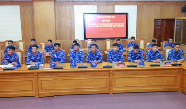 Tư lệnh Cảnh s&aacute;t biển Việt Nam giao nhiệm vụ cho đo&agrave;n vận động vi&ecirc;n tham gia Hội thao ph&ograve;ng thủ d&acirc;n sự to&agrave;n qu&acirc;n năm 2026 - Ảnh 3.
