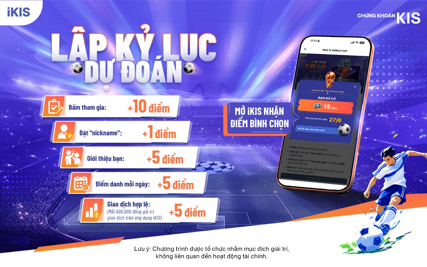 KIS ra mắt s&acirc;n chơi dự đo&aacute;n World Cup, qu&agrave; gần 100 triệu đồng- Ảnh 1.