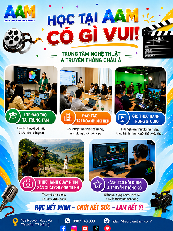 AAM tuyển sinh chuỗi Workshop nghề truyền thông và điện ảnh 2026 - Ảnh 2.