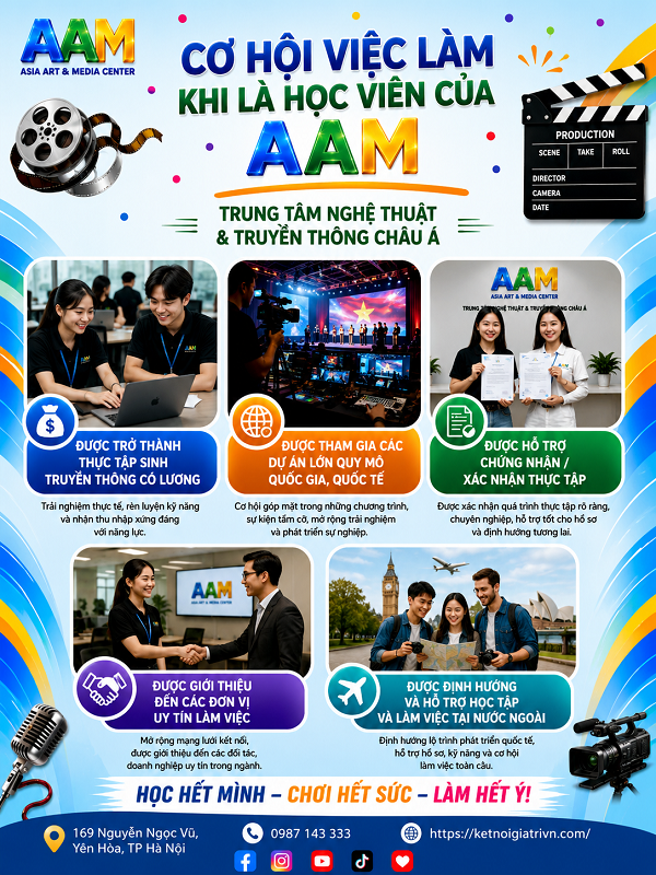 AAM tuyển sinh chuỗi Workshop nghề truyền thông và điện ảnh 2026 - Ảnh 3.