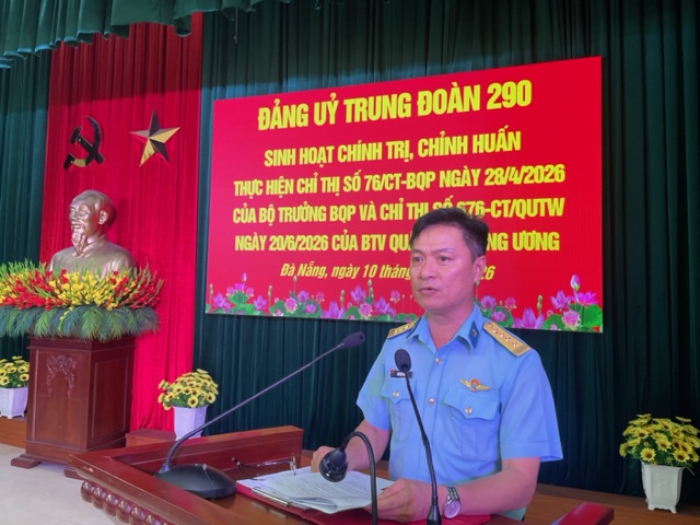 Trung đo&agrave;n Ra đa 290 sinh hoạt ch&iacute;nh trị, chỉnh huấn thực hiện Chỉ thị 76 v&agrave; Chỉ thị 676- Ảnh 3.