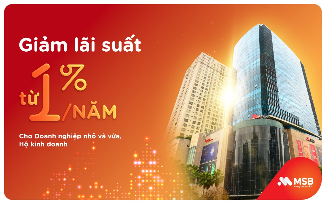 MSB giảm lãi suất cho vay tối thiểu 1%/năm- Ảnh 1.