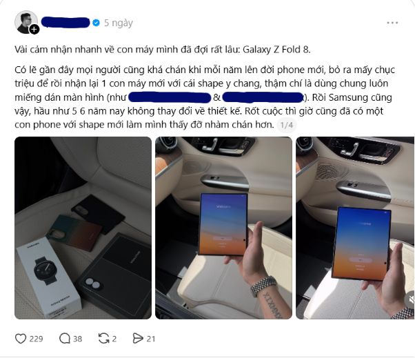Điều đầu tiên người dùng Galaxy Z Fold8 nói sau khi mở hộp: Cuối cùng cũng có một chiếc máy không giống mọi năm- Ảnh 1.