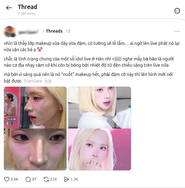 Hơn 2 triệu người hoảng hốt với bức ảnh như cả "tấn phấn" tr&ecirc;n mặt của idol live H&agrave;n Quốc- Ảnh 1.