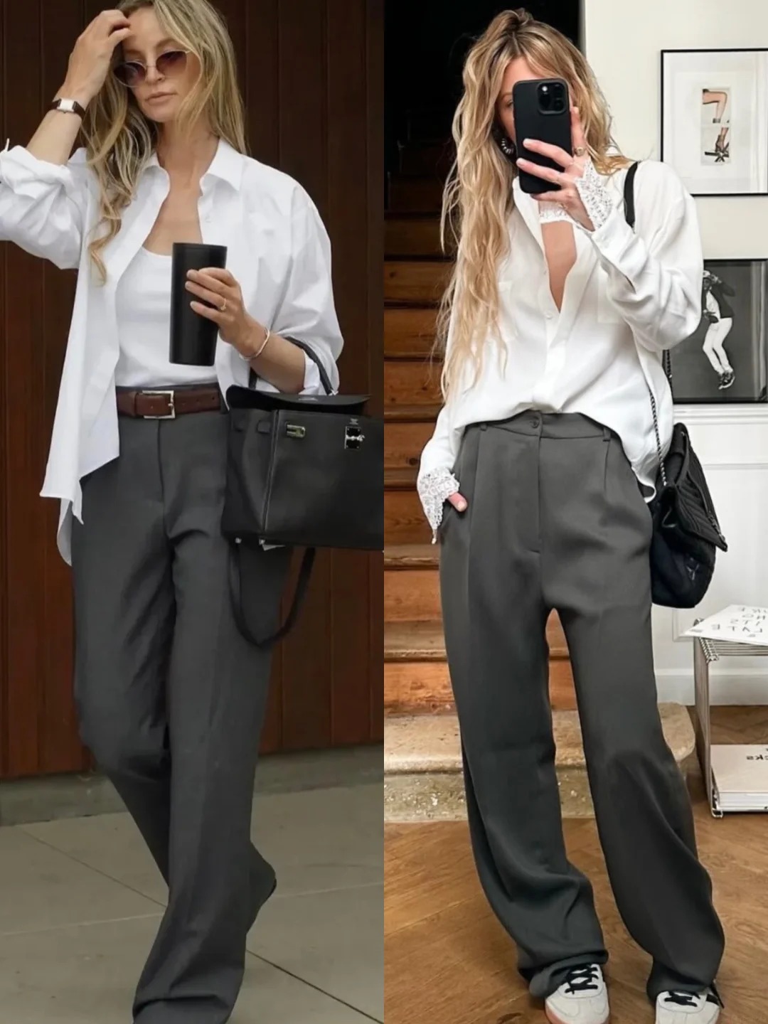 Quần ống rộng màu xám: Món đồ giúp vẻ ngoài thanh lịch và "đắt giá" hơn trong mùa hè - Ảnh 2.