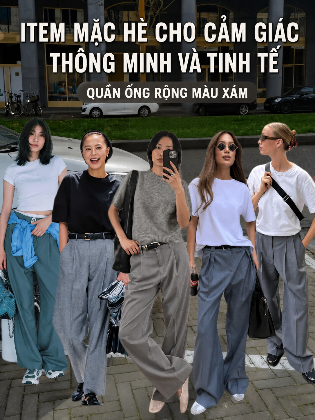 Quần ống rộng màu xám: Món đồ giúp vẻ ngoài thanh lịch và "đắt giá" hơn trong mùa hè - Ảnh 1.