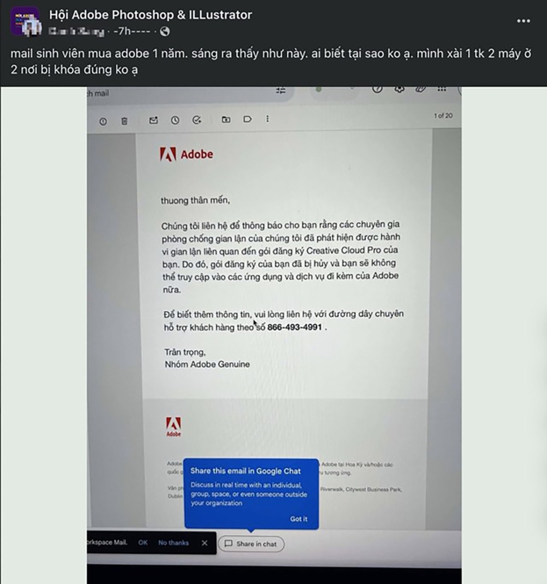 Cảnh b&aacute;o t&igrave;nh trạng mua phần mềm Adobe gi&aacute; rẻ khiến mất trắng dữ liệu - Ảnh 1.