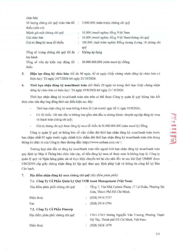UOBAM (Việt Nam) th&ocirc;ng b&aacute;o ch&agrave;o b&aacute;n chứng chỉ Quỹ UMMF ra c&ocirc;ng ch&uacute;ng - Ảnh 3.