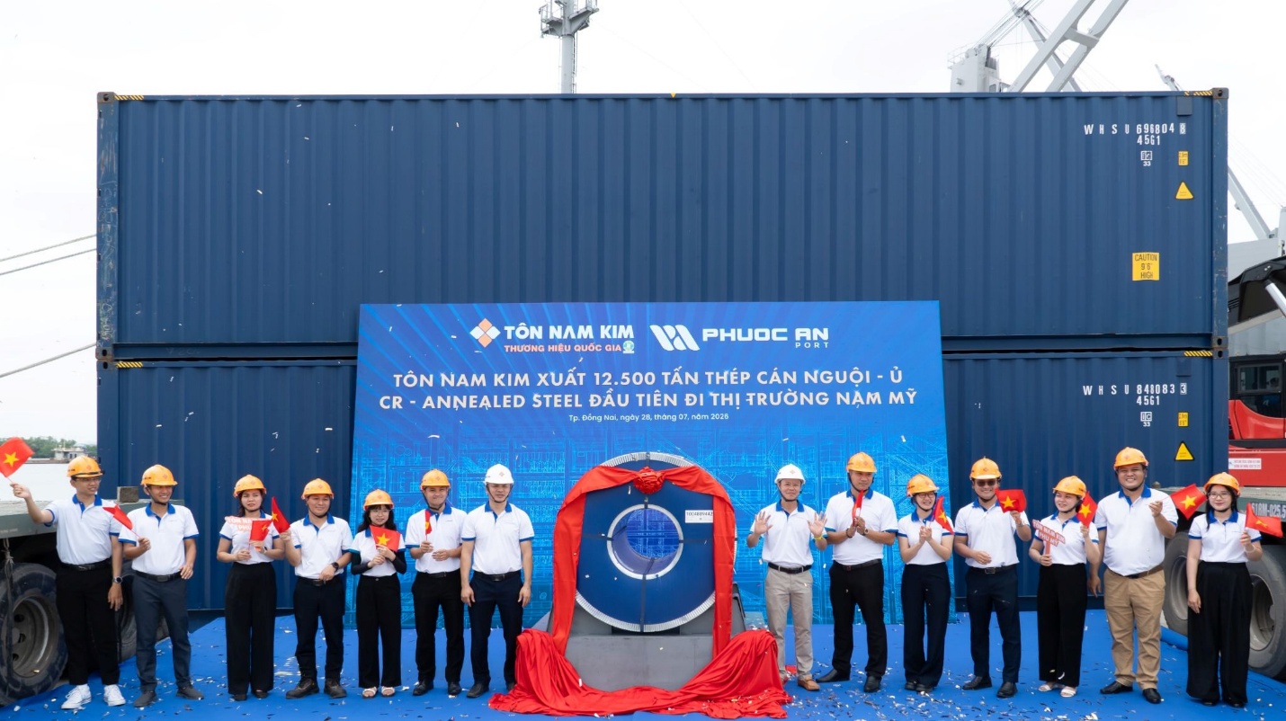 T&ocirc;n Nam Kim xuất khẩu 12.500 tấn th&eacute;p c&aacute;n nguội ủ đầu ti&ecirc;n sang Nam Mỹ- Ảnh 2.