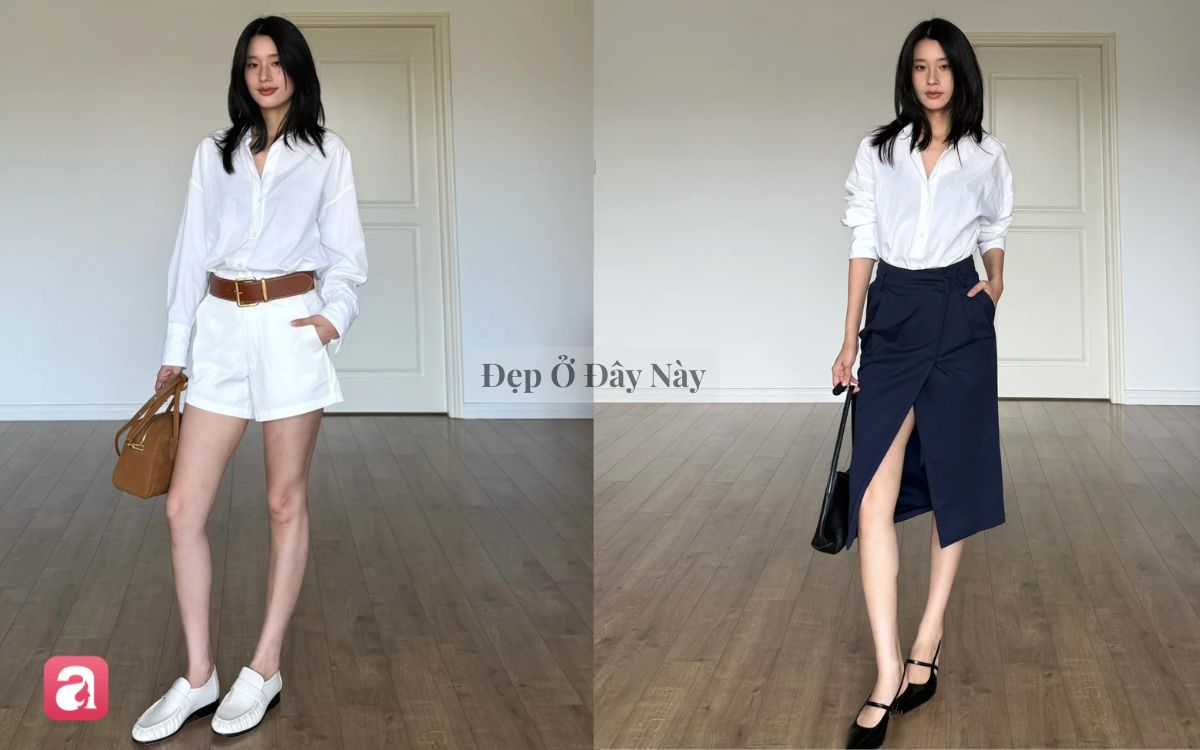 Ai cũng có sơ mi trắng, nhưng không phải ai cũng biết mặc đẹp như cô nàng này - Ảnh 4.