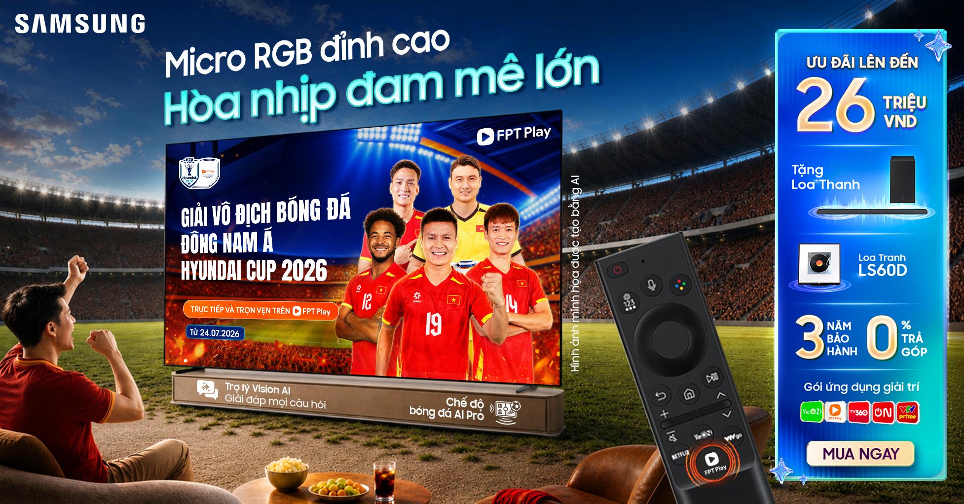 Xem ASEAN Hyundai Cup như chuyên gia bóng đá với trợ lý VAC trên Samsung AI TV - Ảnh 1.