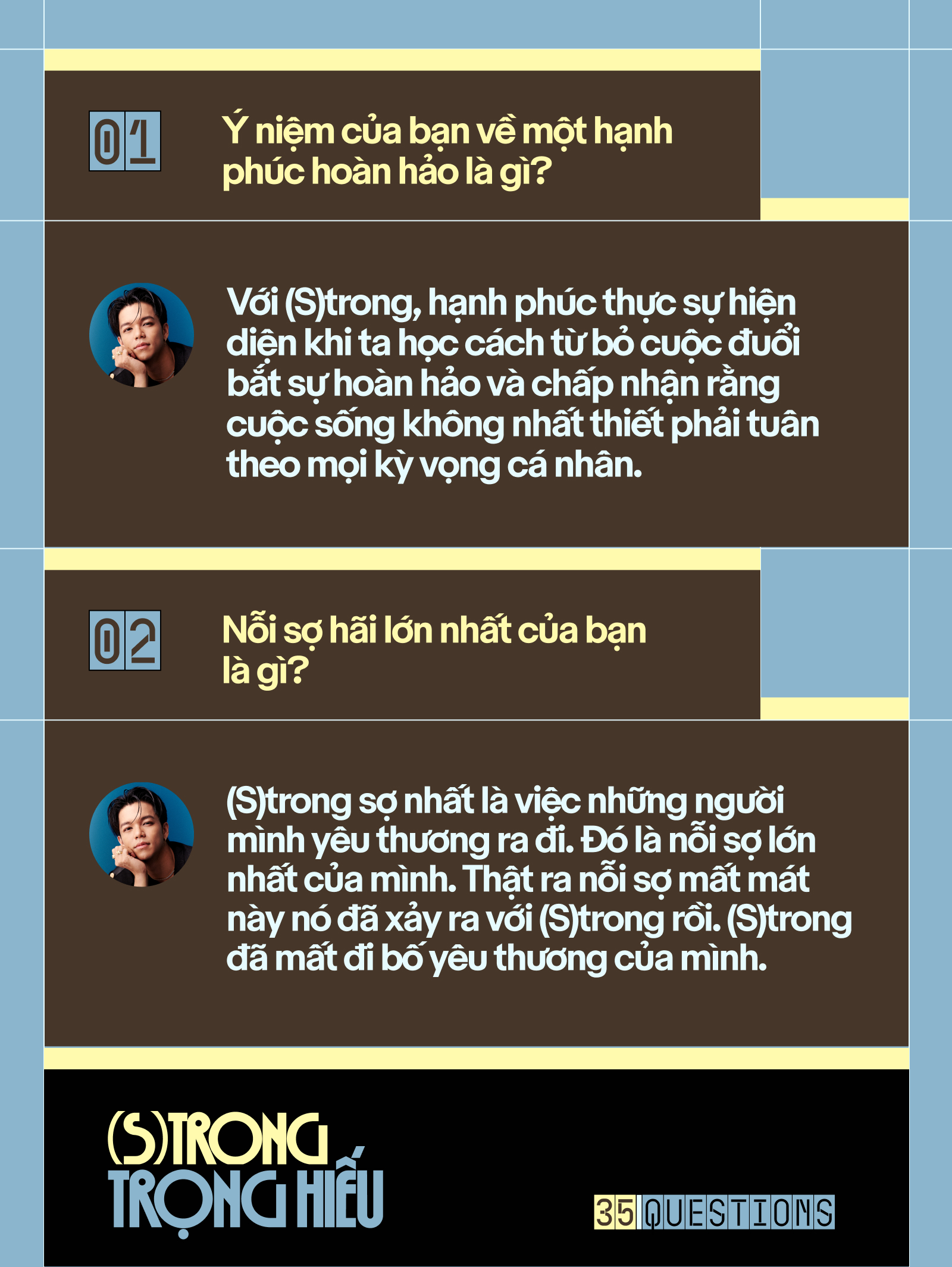 35 Questions x (S)trong Trọng Hiếu: “Tôi chỉ là một đứa trẻ đang ở trọ trên thế gian” - Ảnh 6.