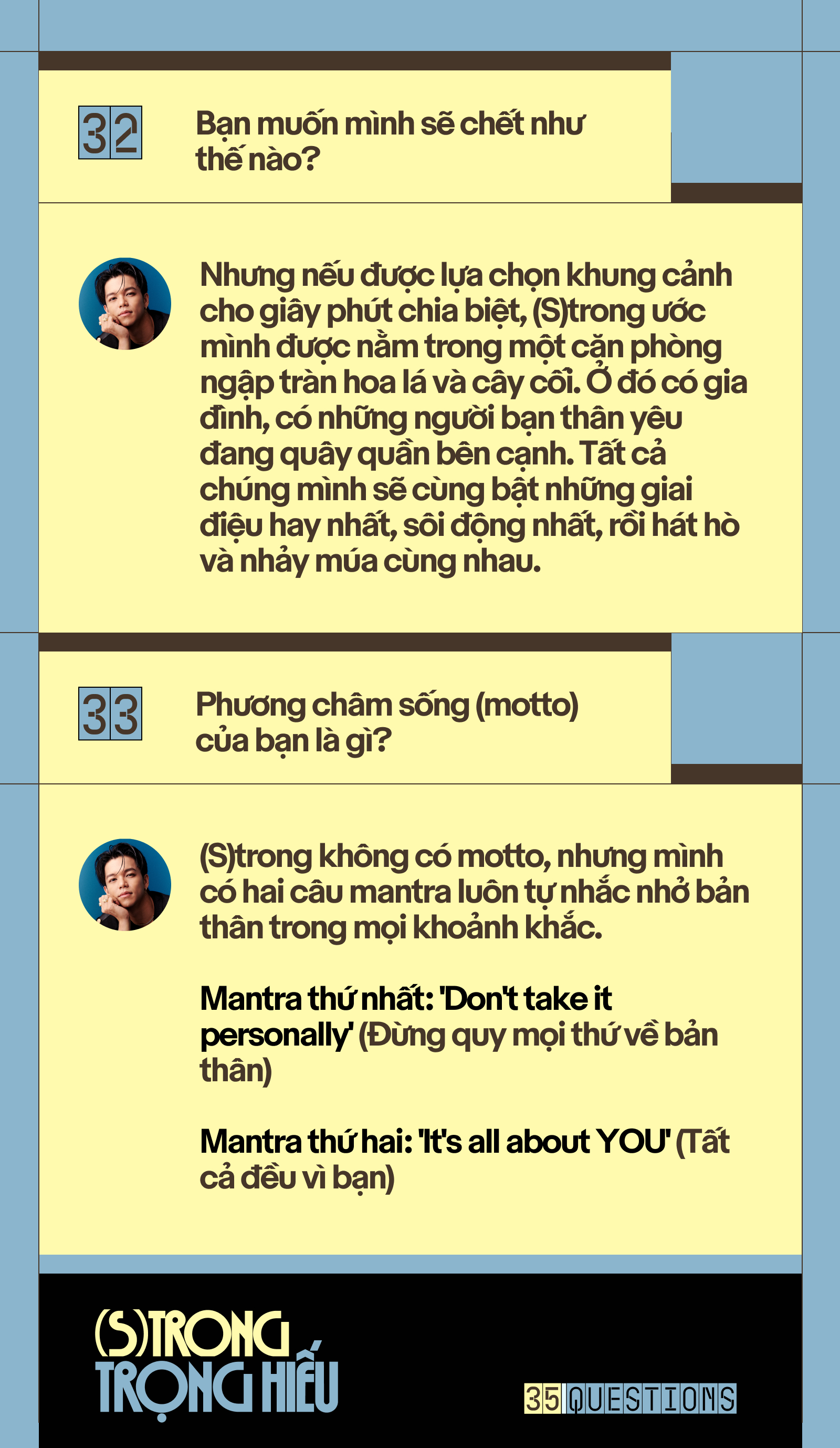 35 Questions x (S)trong Trọng Hiếu: “Tôi chỉ là một đứa trẻ đang ở trọ trên thế gian” - Ảnh 65.