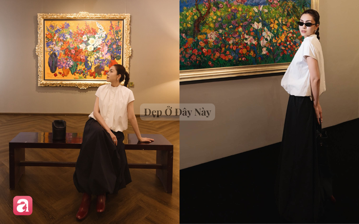 "D&acirc;u h&agrave;o m&ocirc;n" H&agrave; Tăng diện chiếc &aacute;o c&oacute; tiền cũng chưa mua được, ăn vận đơn giản vẫn sang ngời ngời - Ảnh 4.