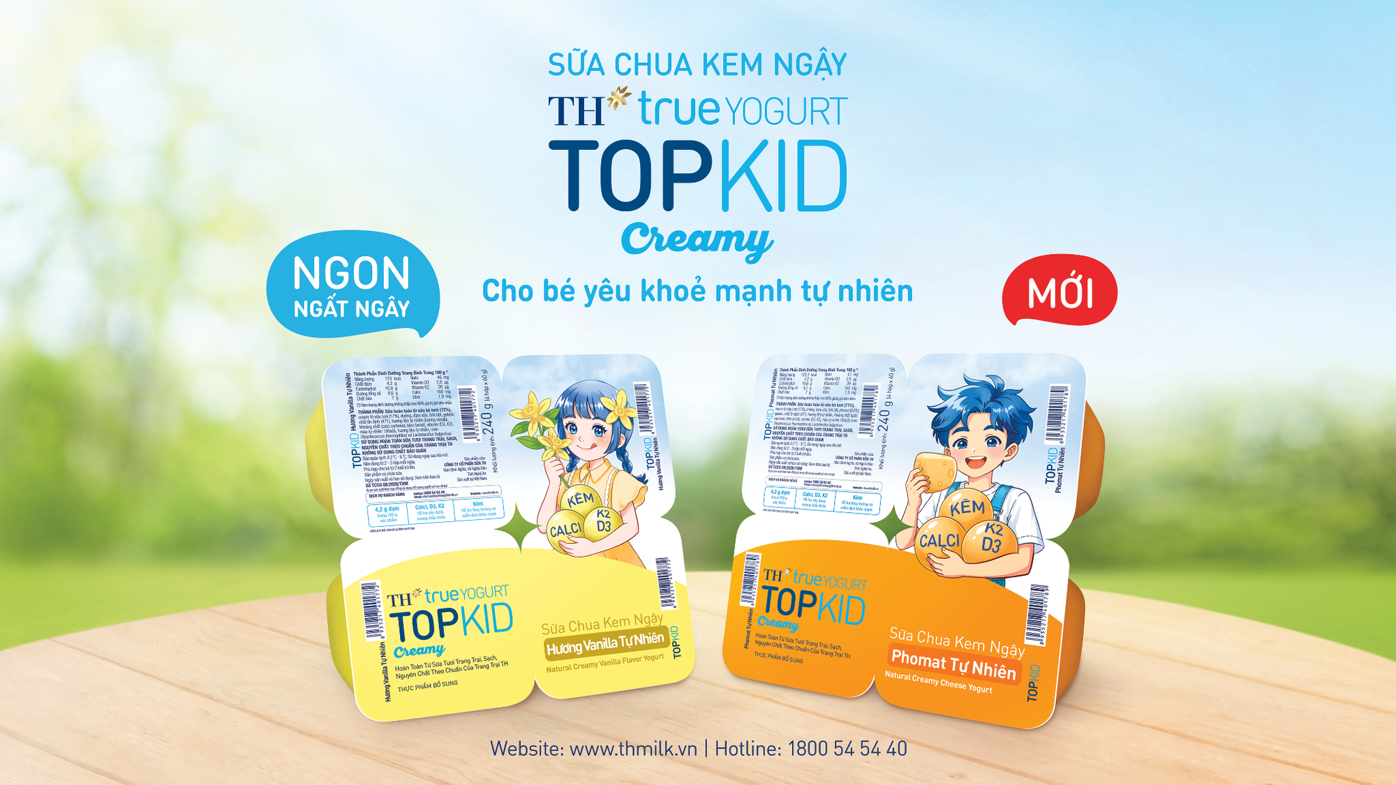 Tập đoàn TH ra mắt Sữa Chua Kem Ngậy Hương Vanilla Tự Nhiên và Phomat Tự Nhiên TH true YOGURT TOPKID- Ảnh 1.