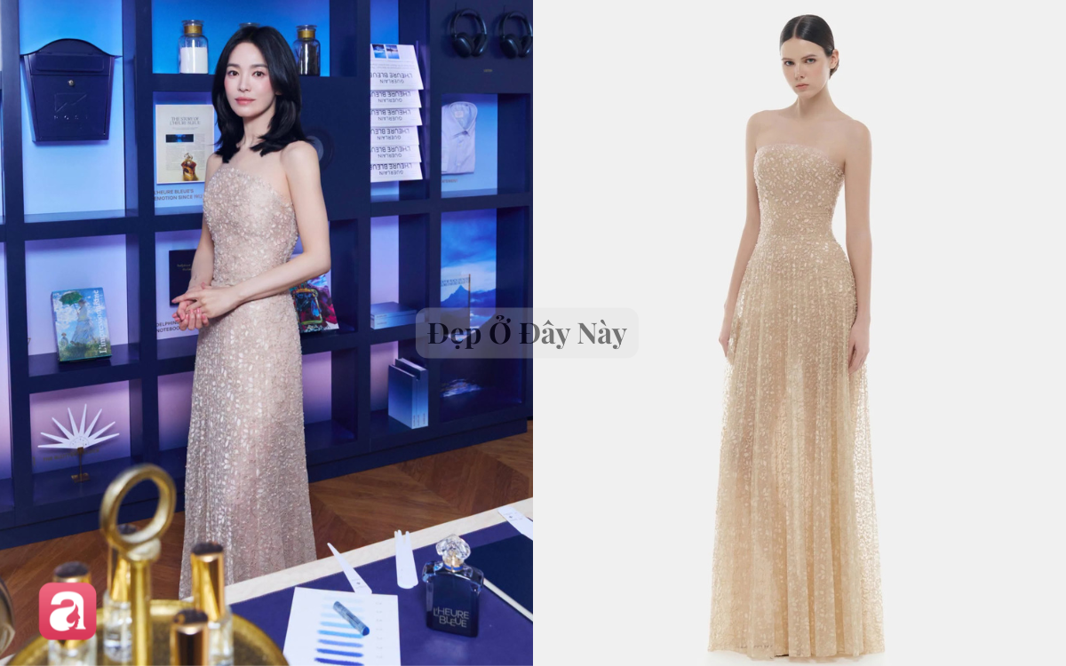 Local brand Việt gi&uacute;p Song Hye Kyo đẹp như nữ thần tại sự kiện quốc tế - Ảnh 2.