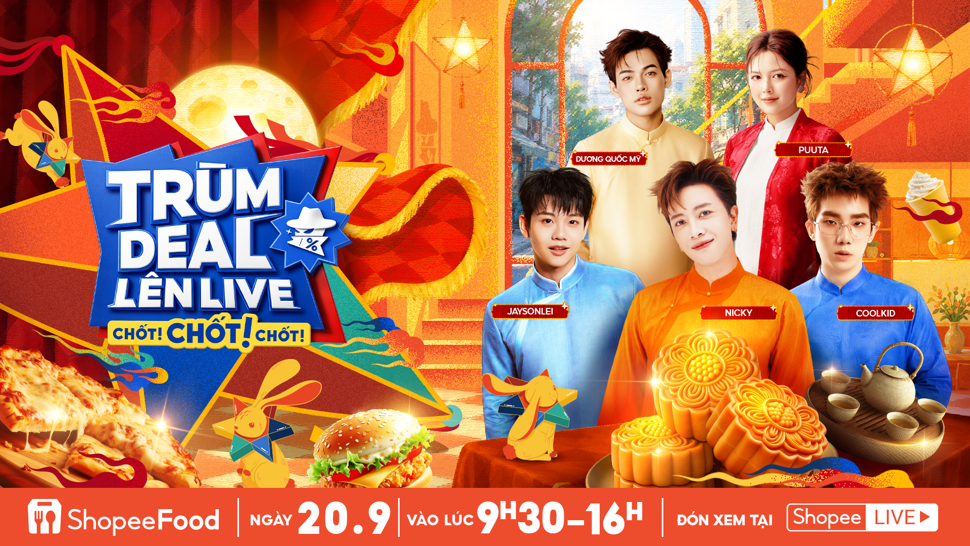 "Chấn động" mùa Trung thu năm nay: ShopeeFood khao deal phá cỗ giảm đến nửa giá tại Trùm Deal Lên Live 20/9- Ảnh 2.
