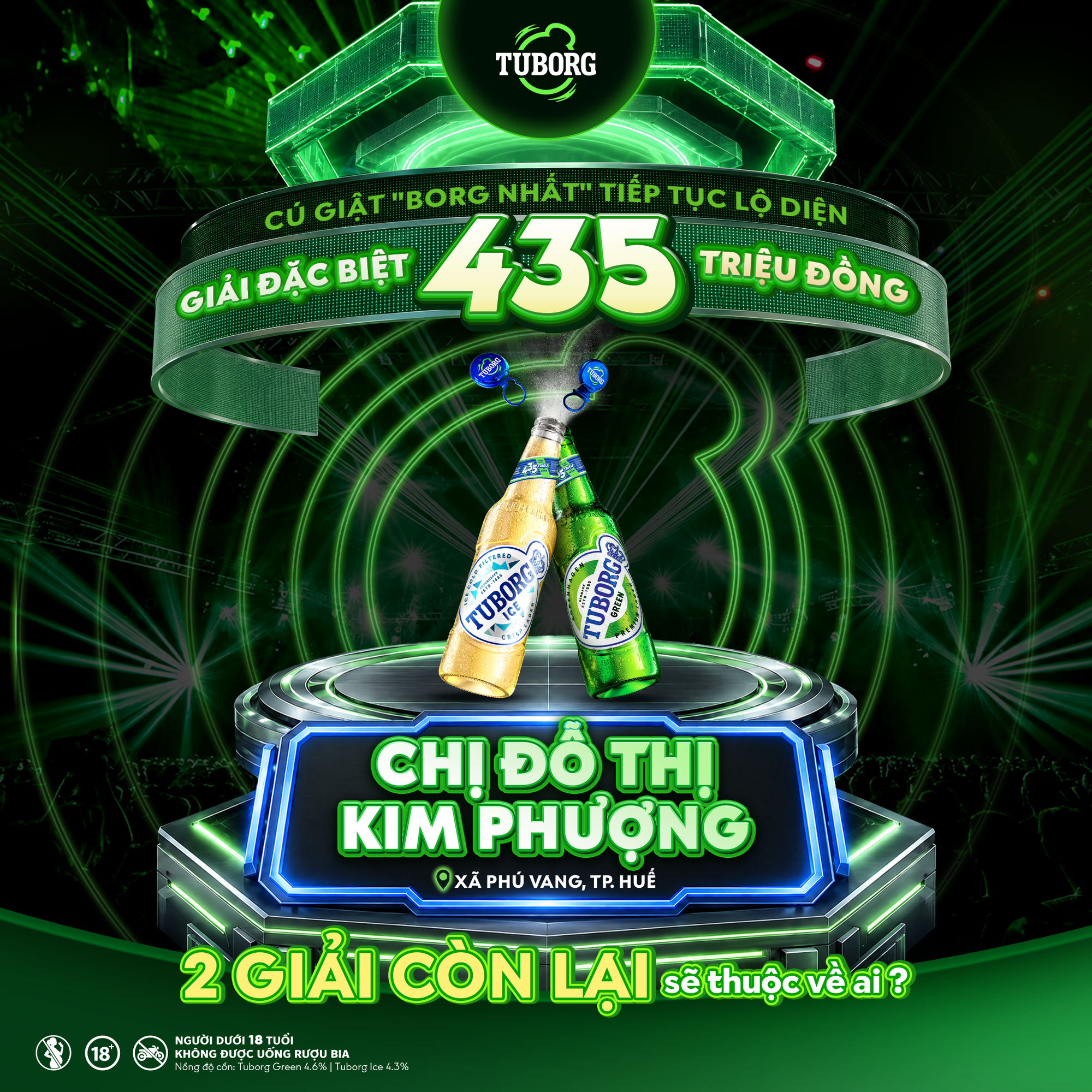 Giật nắp bia Tuborg giữa cuộc vui phá chuẩn, người phụ nữ ở Huế bất ngờ ẵm trọn giải đặc biệt 435 triệu đồng - Ảnh 1.