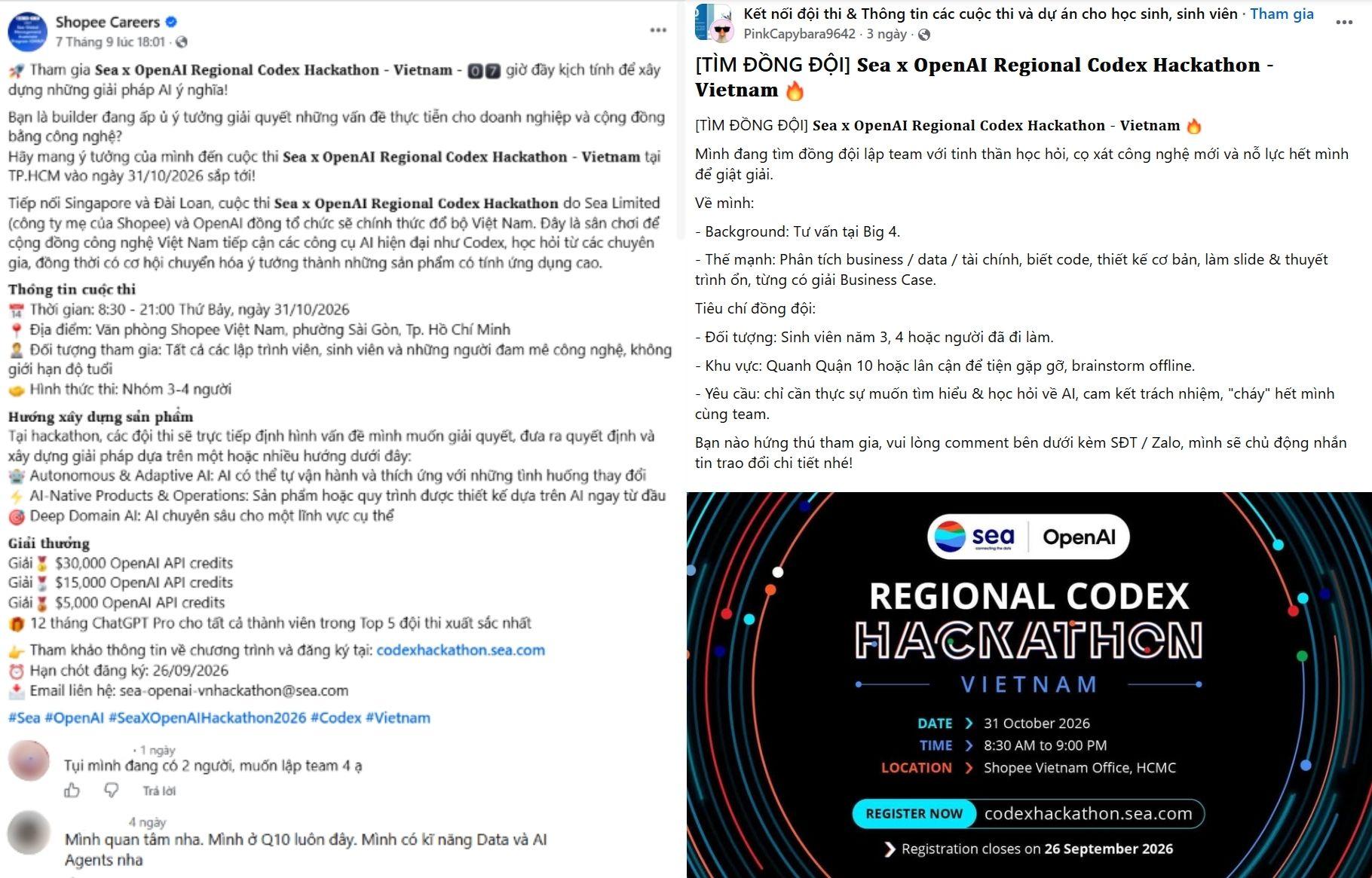 Sắp đ&oacute;ng cổng đăng k&yacute; Sea x OpenAI Codex Hackathon - cuộc thi d&agrave;nh cho cộng đồng AI Việt- Ảnh 3.