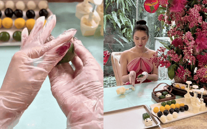 "Phú bà" Ngọc Loan lại khiến dân mạng nức nở vì độ khéo tay: Tự làm 3 vị bánh Trung thu Lava, ai cũng phải hỏi “chị còn giấu nghề gì?” - Ảnh 4.