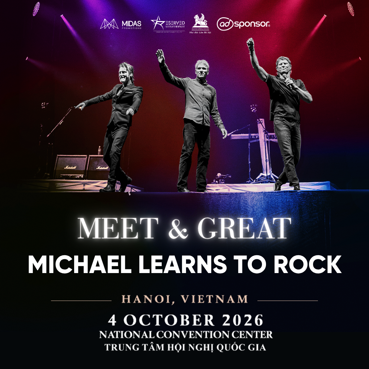 Midas Promotions ra mắt g&oacute;i trải nghiệm VIP cho đ&ecirc;m nhạc "Encore: All The Hits Vietnam 2026" của Michael Learns To Rock- Ảnh 1.