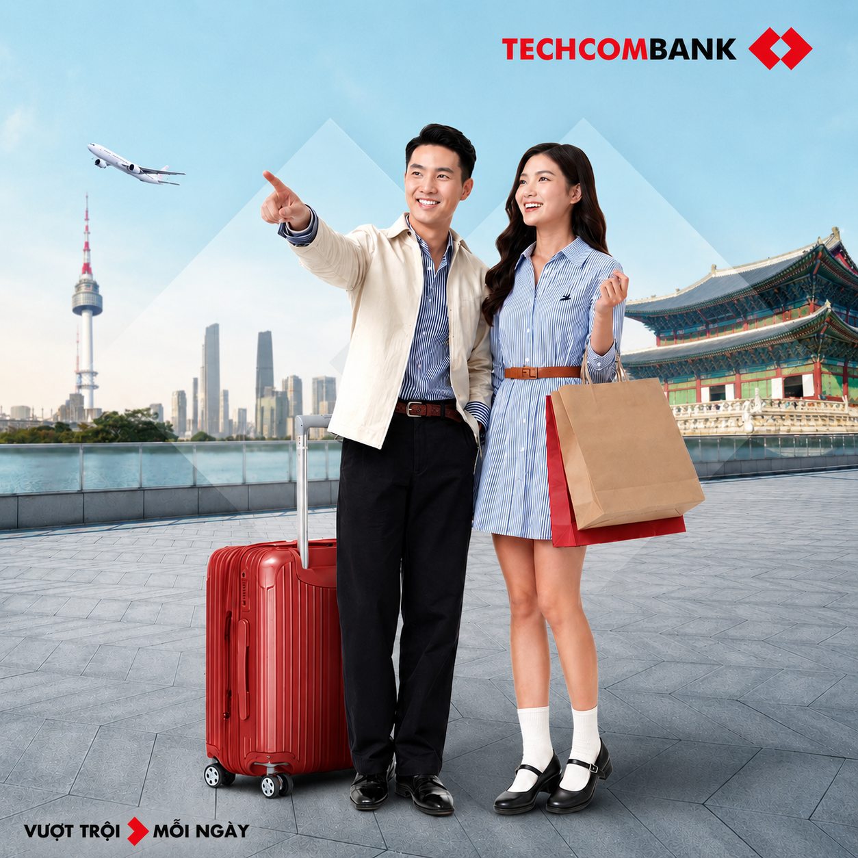 Vi vu &Aacute; ch&acirc;u, kh&ocirc;ng lo &acirc;u ph&iacute; với bộ sưu tập thẻ thanh to&aacute;n (debit card) Techcombank - Ảnh 1.