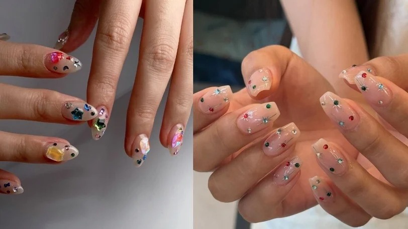 M&oacute;ng đ&iacute;nh đ&aacute; m&agrave;u đang g&acirc;y sốt: 6 c&aacute;ch biến bộ nail lấp l&aacute;nh th&agrave;nh điểm nhấn c&oacute; gu - Ảnh 2.