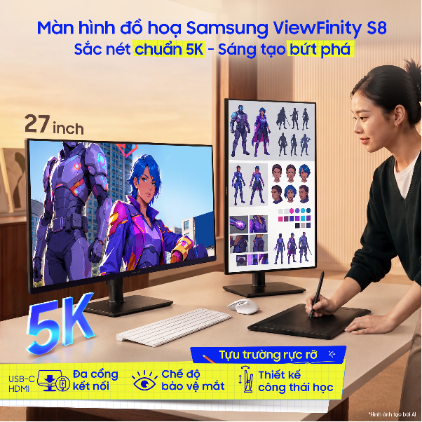 Từ học tập, l&agrave;m việc đến giải tr&iacute;, m&agrave;n h&igrave;nh ViewFinity S8 đ&aacute;p ứng nhu cầu của cả gia đ&igrave;nh - Ảnh 3.