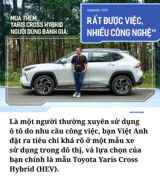 Mua th&ecirc;m Yaris Cross Hybrid, người d&ugrave;ng đ&aacute;nh gi&aacute;: &ldquo;Rất được việc, nhiều c&ocirc;ng nghệ&rdquo;- Ảnh 1.
