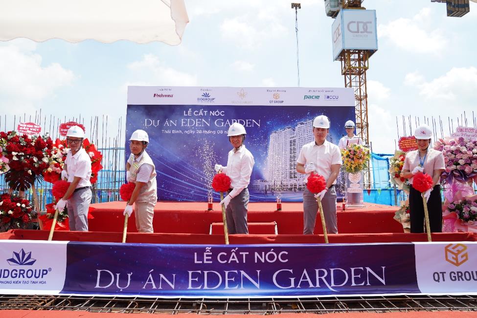 Chính thức cất nóc dự án cao nhất Thái Bình Eden Garden- Ảnh 1.