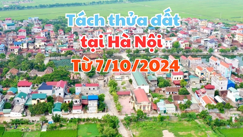 Quy định mới nhất về diện tích tối thiểu được phép tách thửa đất tại Hà Nội từ 7/10/2024- Ảnh 1.