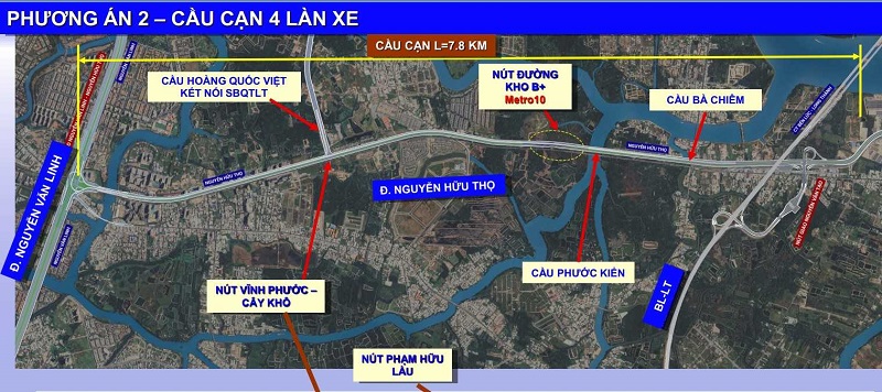 TP.HCM dự kiến đầu tư gần 8.500 tỉ đồng để x&acirc;y đường tr&ecirc;n cao nối Quận 7 với Nh&agrave; B&egrave;- Ảnh 1.