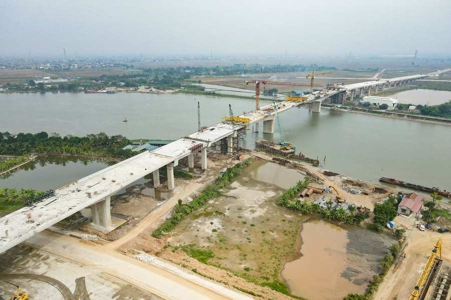 Hợp long cầu gần 1.500 tỉ nối Nam Định với Ninh Bình- Ảnh 1.