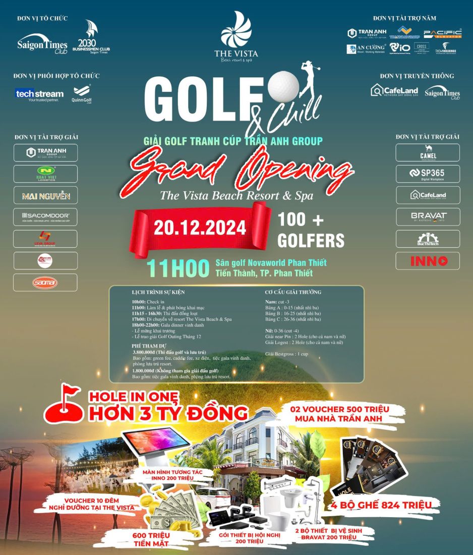 Khởi tranh giải golf cúp Trần Anh Group vào ngày 20/12- Ảnh 1.