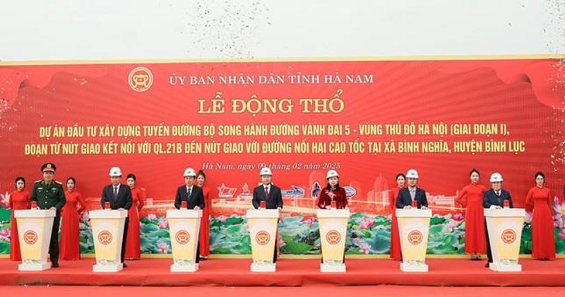 Khởi c&ocirc;ng tuyến đường bộ song h&agrave;nh với đường V&agrave;nh đai 5 &ndash; V&ugrave;ng Thủ đ&ocirc; d&agrave;i hơn 8km- Ảnh 1.