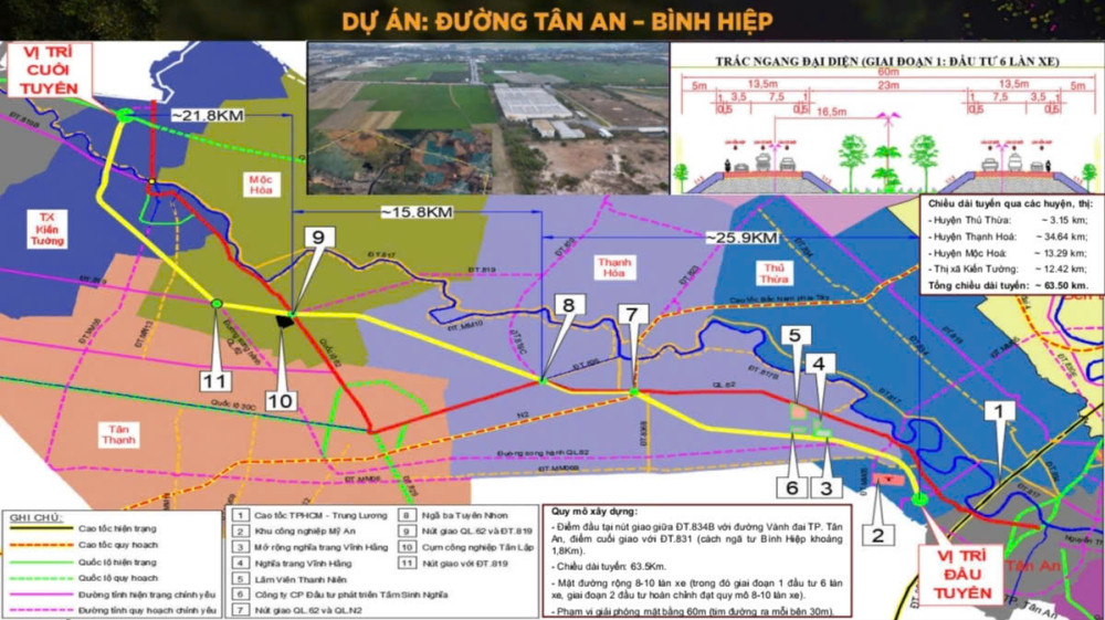 Long An sẽ làm đường kết nối hàng loạt huyện và thị xã quy mô 10 làn xe- Ảnh 1.