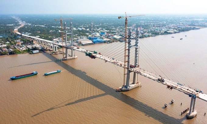 Cầu Rạch Miễu 2 tăng tốc “về đích”, sẽ khánh thành vào dịp đặc biệt- Ảnh 1.