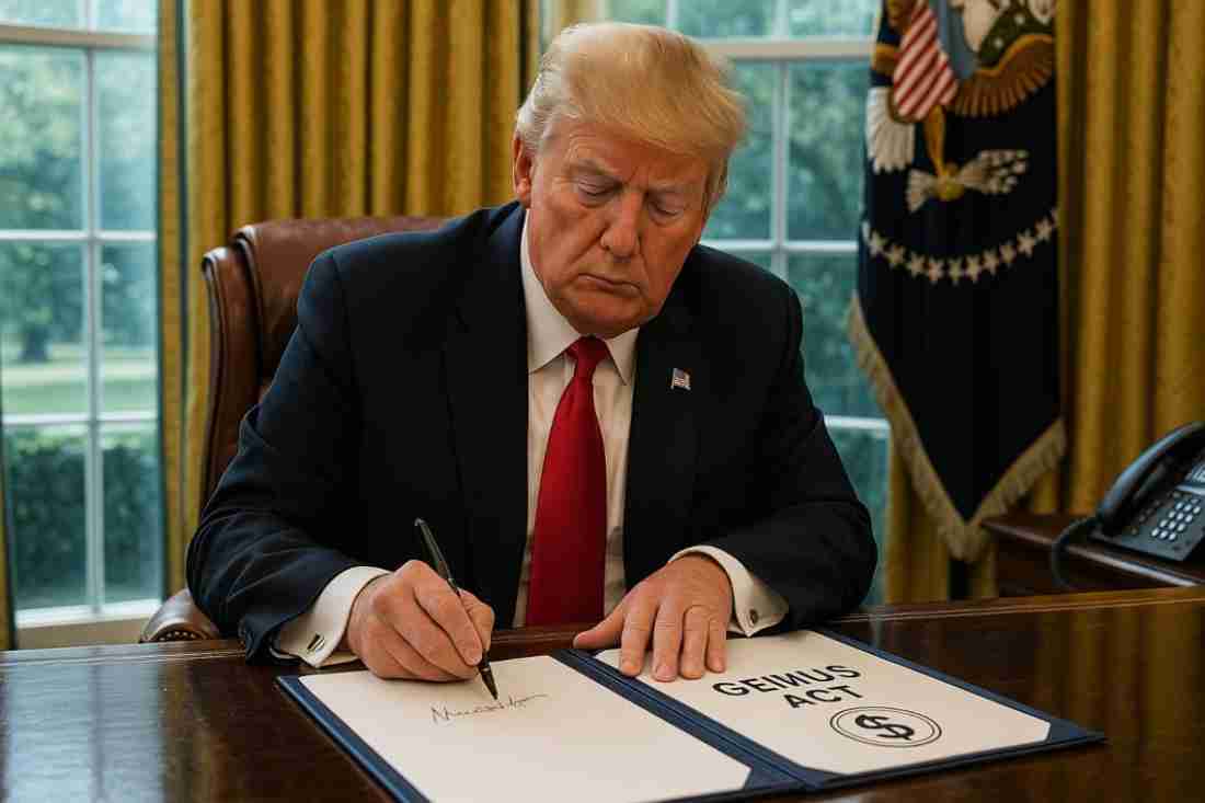 Tổng thống Trump ký đạo luật hợp pháp hóa tại hi88 giá USD- Ảnh 1.