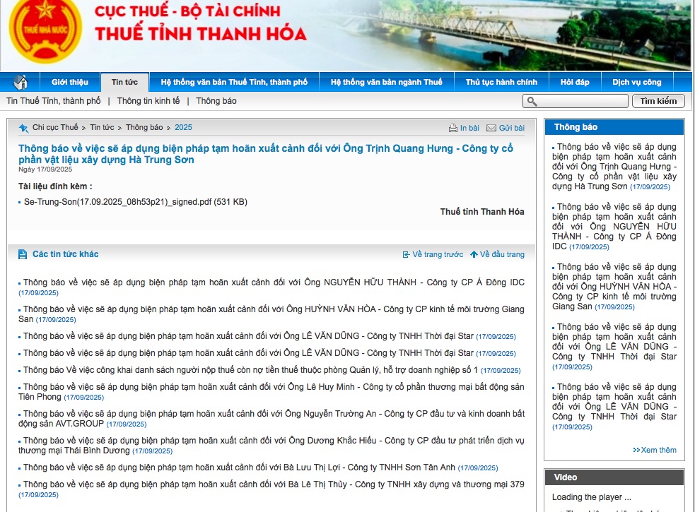 Thanh Hóa: Loạt giám đốc công ty bất động sản bị tạm hoãn xuất cảnh vì nợ thuế- Ảnh 1.